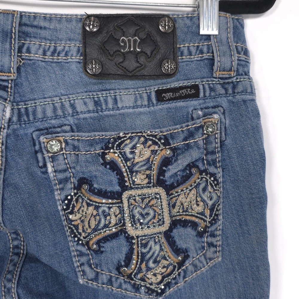 Miss Me Women's Jeans Size 29 Skinny Low Rise Embroidered JP5697S Med 103